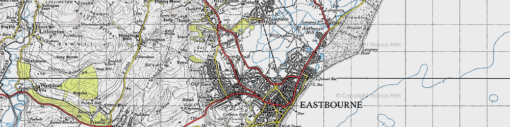 Old map of Upperton in 1940