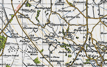 Old map of Uppertown in 1947