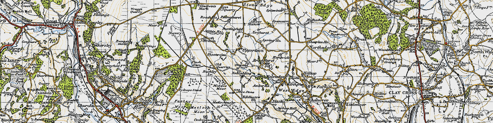 Old map of Robridding in 1947