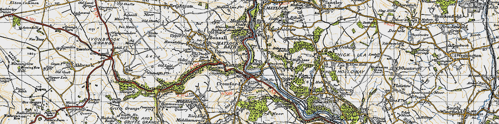 Old map of Bilberry Knoll in 1947