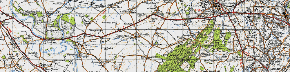 Old map of Uppington in 1947