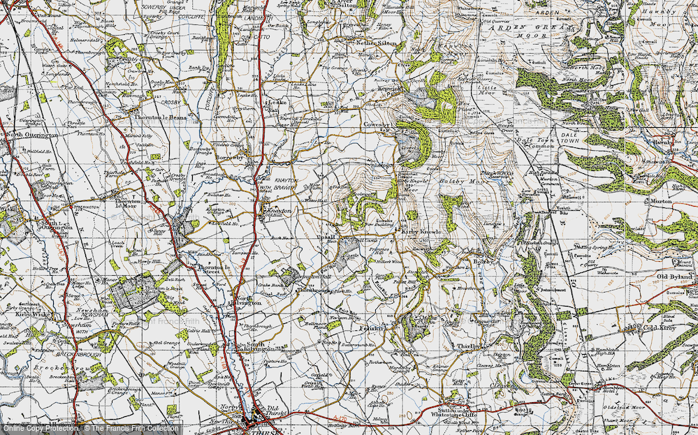 Old Map of Upsall, 1947 in 1947
