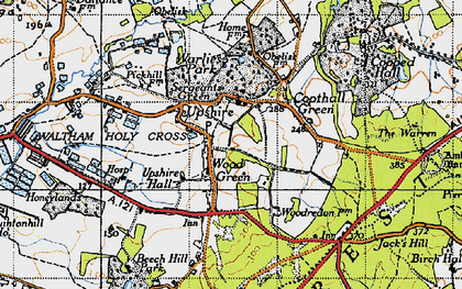 Old map of Upshire in 1946