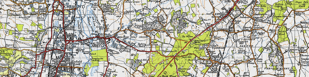 Old map of Upshire in 1946