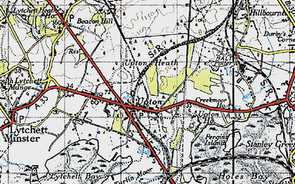 Old map of Upton in 1940