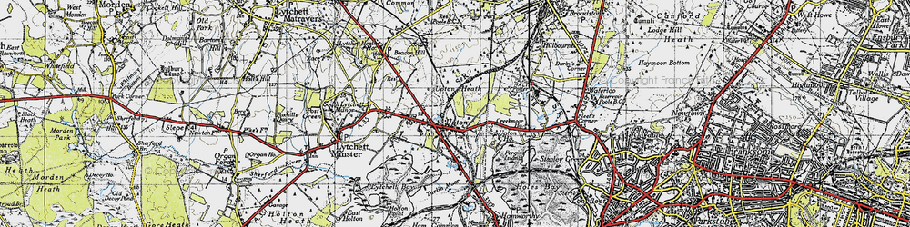 Old map of Upton in 1940