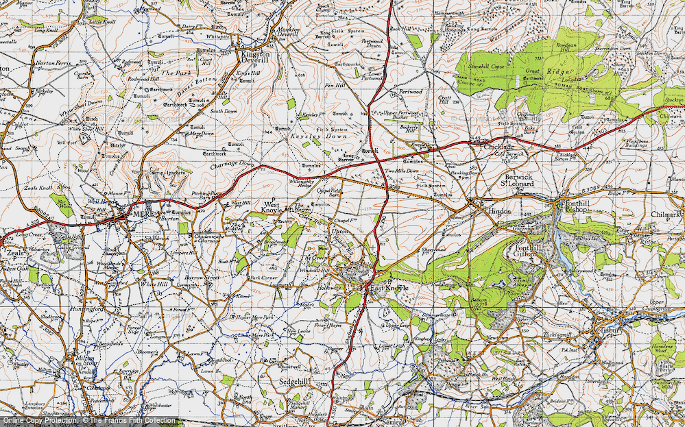 Old Map of Upton, 1945 in 1945