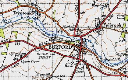 Old map of Upton in 1946