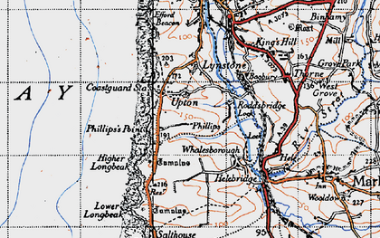 Old map of Upton in 1946