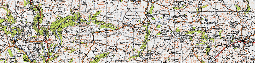 Old map of Bittescombe Manor in 1946