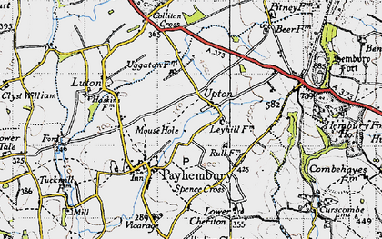 Old map of Upton in 1946