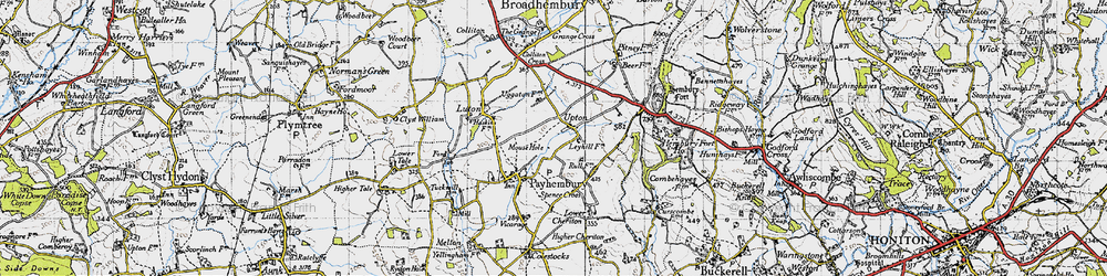 Old map of Upton in 1946