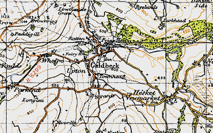 Old map of Biggards in 1947