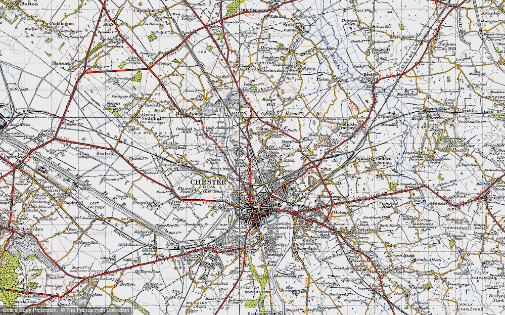 Old Map of Upton, 1947 in 1947