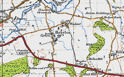 Old map of Upton in 1947