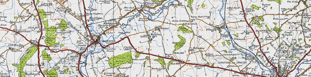 Old map of Upton in 1947