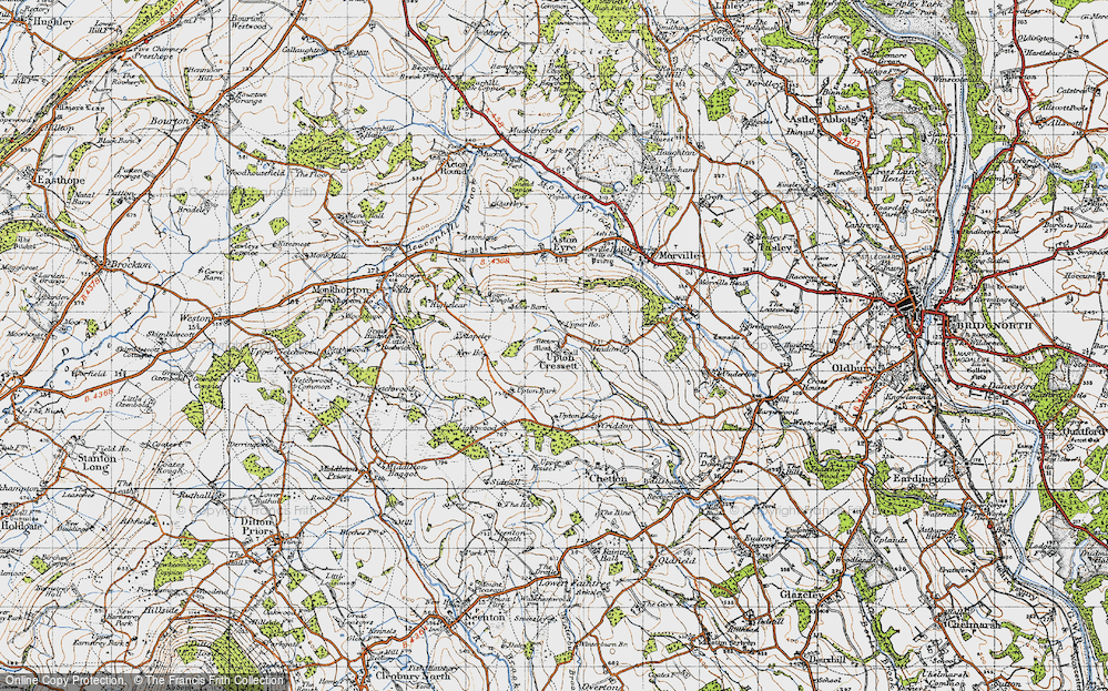 Old Map of Upton Cressett, 1947 in 1947