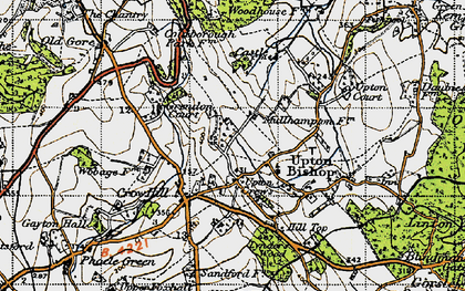 Old map of Upton Crews in 1947