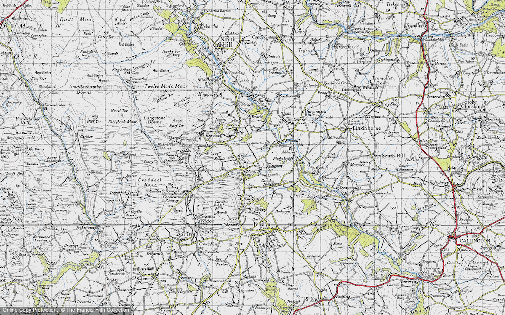 Old Map of Upton Cross, 1946 in 1946