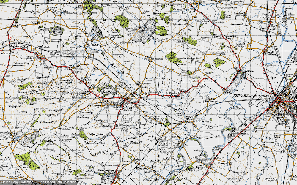 Old Map of Upton Field, 1947 in 1947