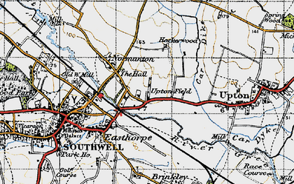 Old map of Upton Field in 1947
