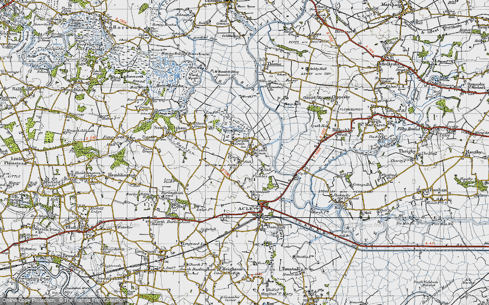 Old Map of Upton Green, 1945 in 1945