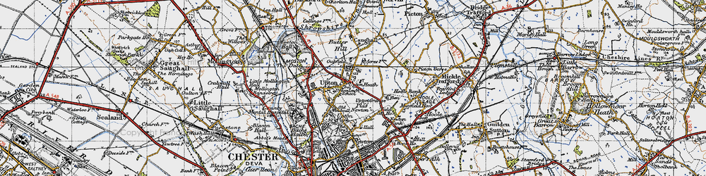 Old map of Upton Heath in 1947
