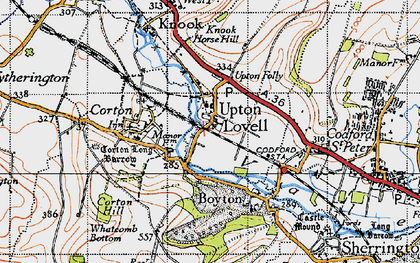 Old map of Upton Lovell in 1940