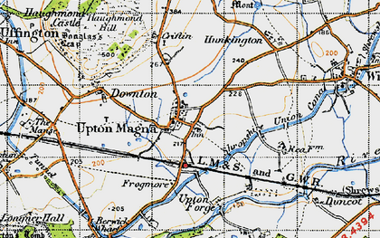 Old map of Upton Magna in 1947