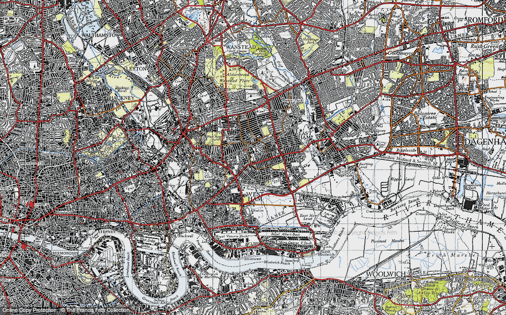 Old Map of Upton Park, 1946 in 1946