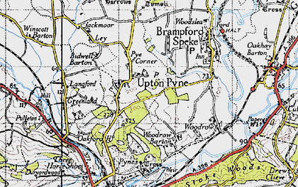 Old map of Woodrow Barton in 1946