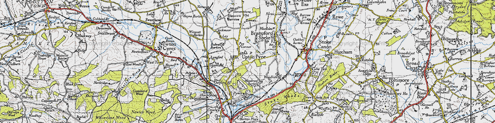 Old map of Woodrow in 1946