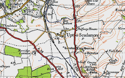 Old map of Upton Scudamore in 1946
