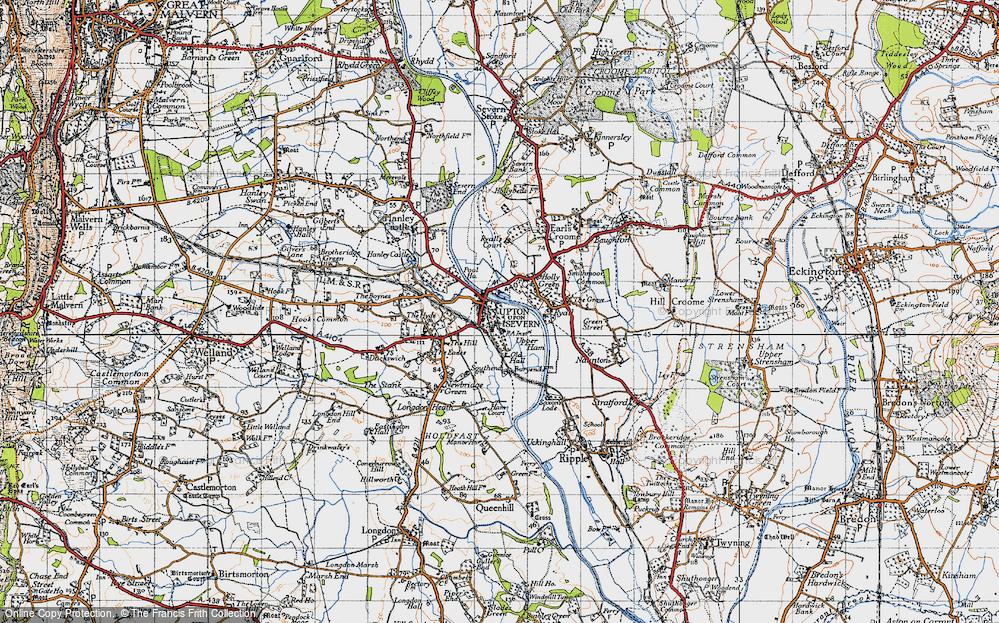Old Map of Upton upon Severn, 1947 in 1947