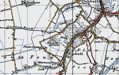 Old map of Upwell in 1946