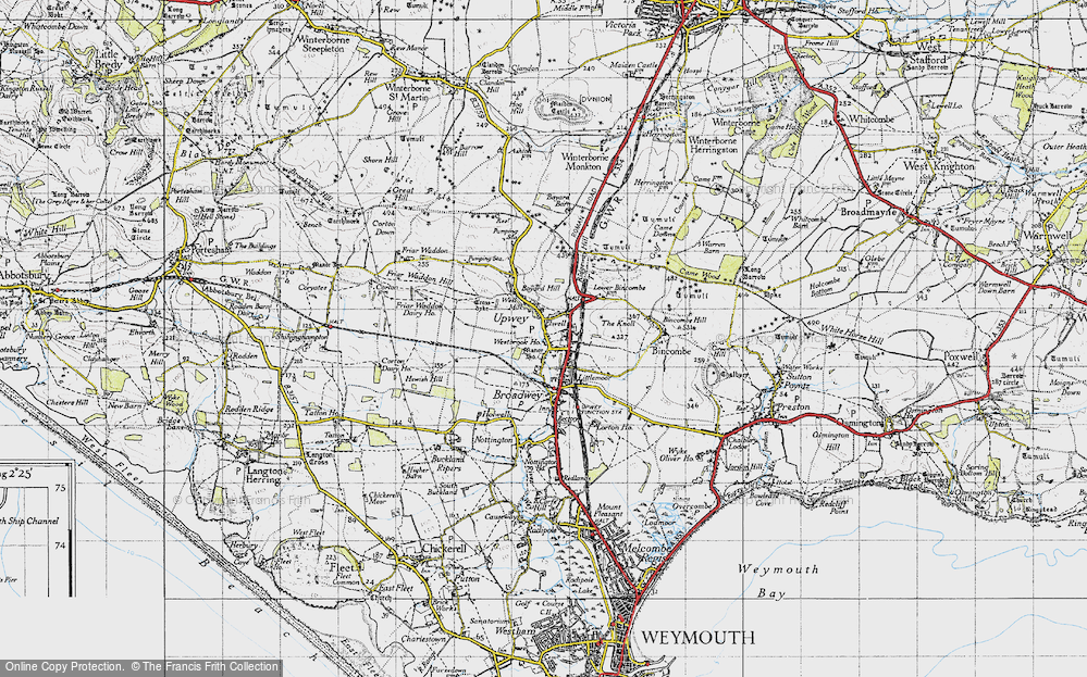 Old Map of Upwey, 1946 in 1946