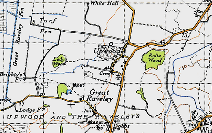 Old map of Upwood in 1946