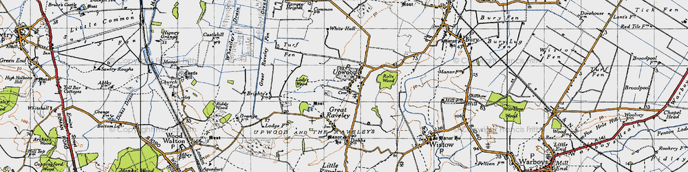 Old map of Upwood in 1946