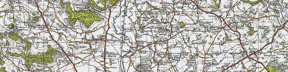 Old map of Urdimarsh in 1947