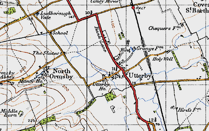 Old map of Utterby in 1946