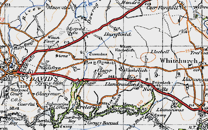 Old map of Vachelich in 1946