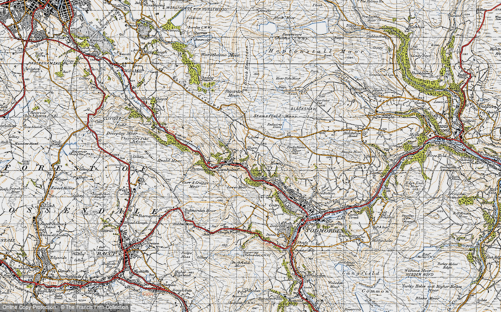 Old Map of Vale, 1947 in 1947