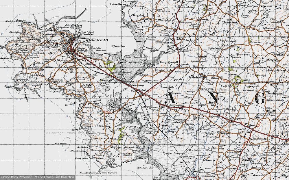 Old Map of Valley, 1947 in 1947