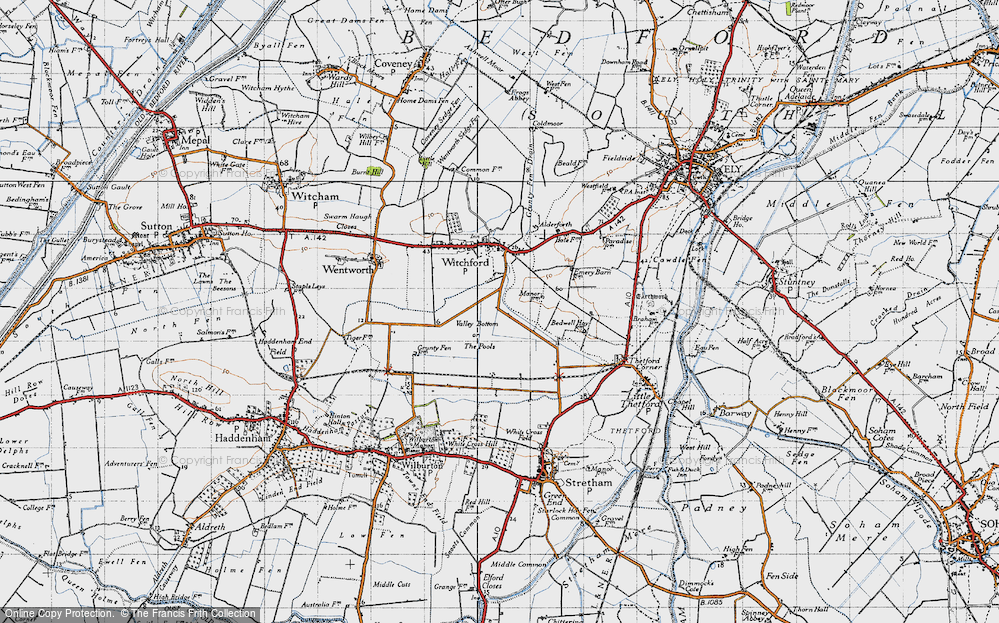 Old Map of Valley Bottom, 1946 in 1946