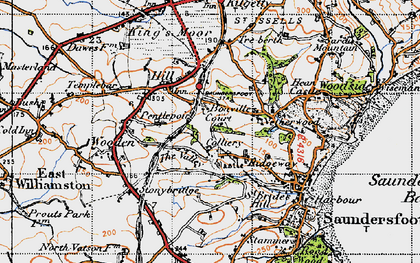 Old map of Valley, The in 1946
