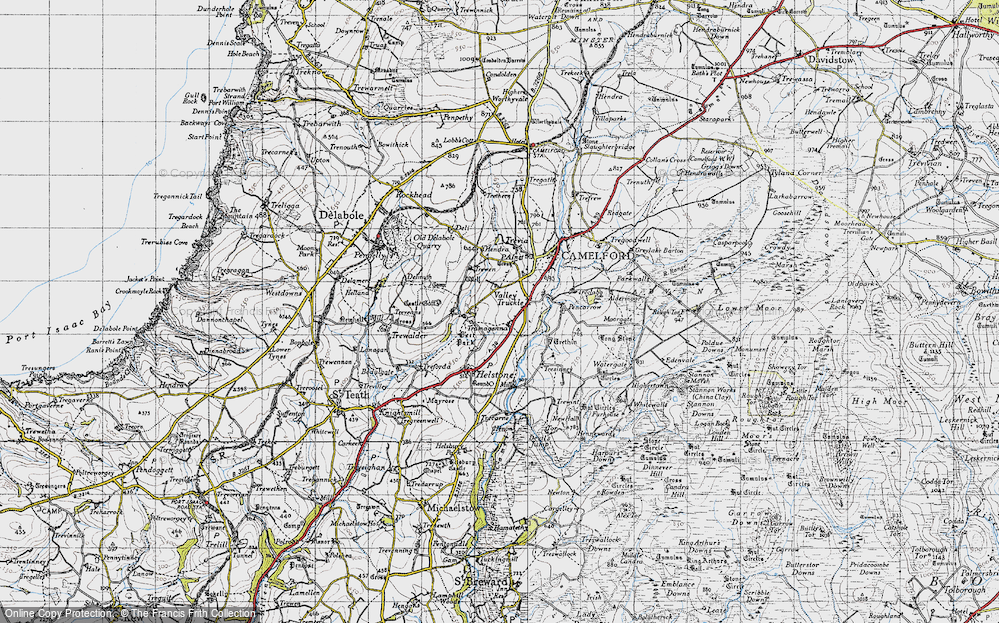 Old Map of Valley Truckle, 1946 in 1946