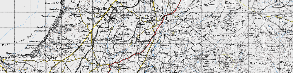 Old map of Valley Truckle in 1946