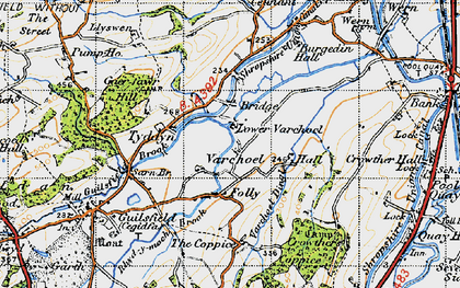 Old map of Varchoel in 1947