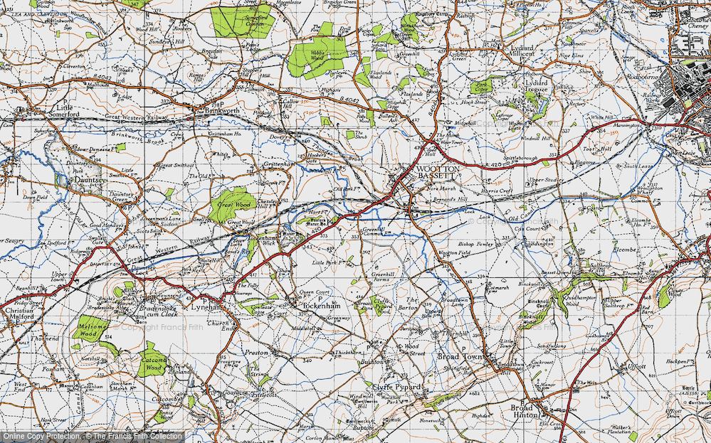 Historic Ordnance Survey Map of Vastern, 1947