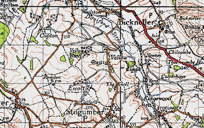 Old map of Vellow in 1946